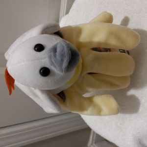 Vintage Hand Puppets White Bird,  Pig and one Carry Unicorn